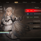 A female character in battle armor is depicted on a stats screen, with numbers and percentages attributed to things like Physical Attack and Magic Damage Reduction Rate.